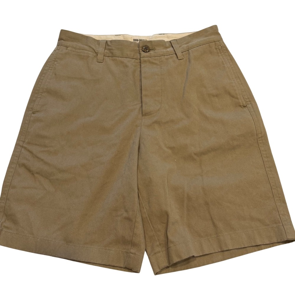 Todd Snyder Mens 9" Relaxed Chino Shorts Khaki Button Fly 28 NWT PA1520739-200